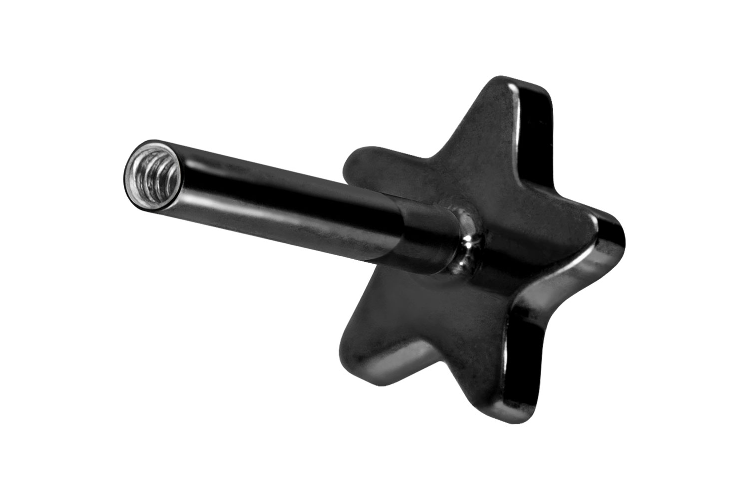 Titan Labret Piercing mit Innengewinde ohne Kugel STERN